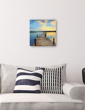 Cuadro decorativo Muelle Sunset técnica mixta Cuadros Jr Muelles