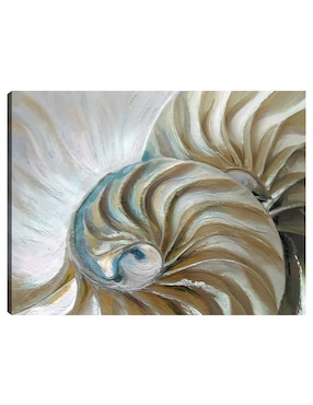Cuadro decorativo Nautilo dorado técnica mixta Cuadros Jr Animales Marinos