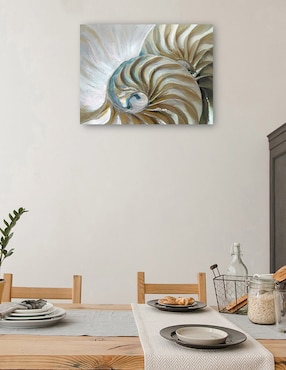 Cuadro decorativo Nautilo dorado técnica mixta Cuadros Jr Animales Marinos