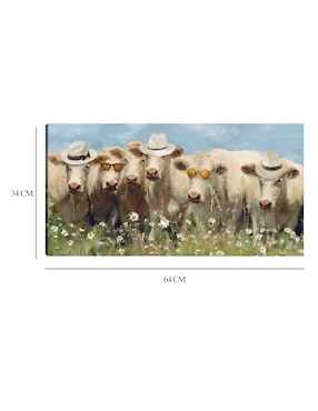 Cuadro decorativo Mootastic técnica mixta Cuadros Jr Animales Domésticos