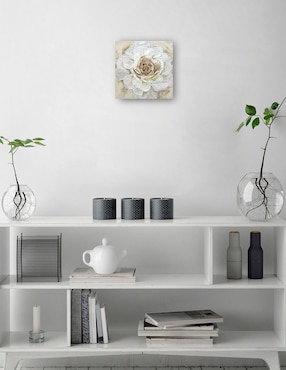 Cuadro decorativo Oro rosa radiante técnica mixta Cuadros Jr Floración