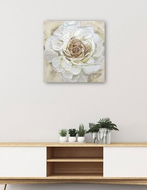 Cuadro decorativo Oro rosa radiante técnica mixta Cuadros Jr Floración
