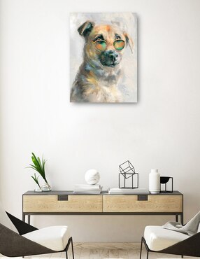 Cuadro decorativo Niños geniales IV técnica mixta Cuadros Jr Animales Domésticos