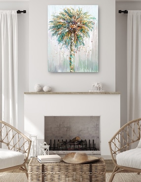 Cuadro decorativo Palma de estudio técnica mixta Cuadros Jr Trópico