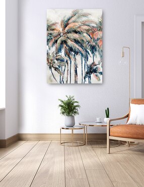 Cuadro decorativo Palmeras de la isla técnica mixta Cuadros Jr Trópico