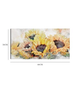 Cuadro decorativo Panel solar técnica mixta Cuadros Jr Girasoles