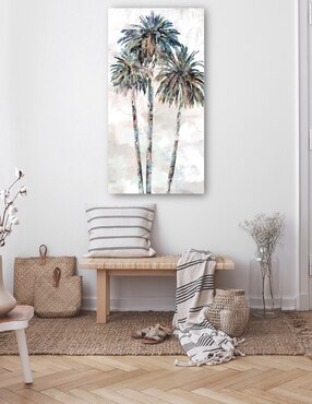 Cuadro decorativo Palmas arcoíris II técnica mixta Cuadros Jr Trópico