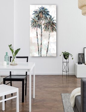 Cuadro decorativo Palmas arcoíris II técnica mixta Cuadros Jr Trópico