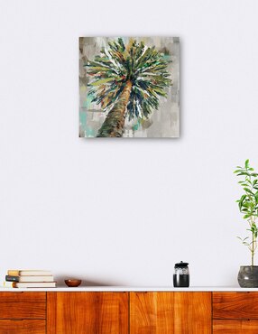 Cuadro decorativo Palma caleidoscopio técnica mixta Cuadros Jr Trópico