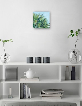 Cuadro decorativo Palma pintada técnica mixta Cuadros Jr Palmas