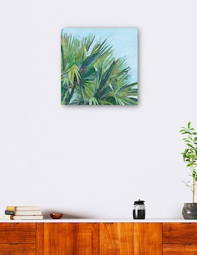 Cuadro decorativo Palma pintada técnica mixta Cuadros Jr Palmas