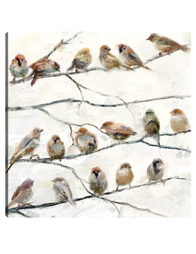 Cuadro decorativo Pájaros del mismo plumaje técnica mixta Cuadros Jr Aves Silvestres