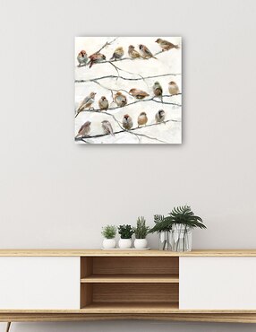 Cuadro decorativo Pájaros del mismo plumaje técnica mixta Cuadros Jr Aves Silvestres