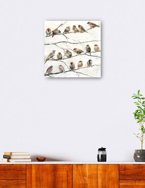 Cuadro decorativo Pájaros del mismo plumaje técnica mixta Cuadros Jr Aves Silvestres