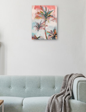 Cuadro decorativo Palma de coral técnica mixta Cuadros Jr Trópico