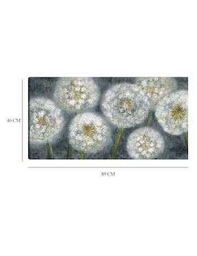 Cuadro decorativo Panel azul Tres deseos técnica mixta Cuadros Jr Floración