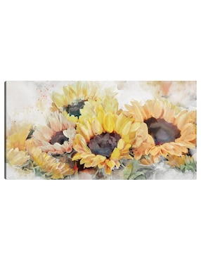 Cuadro decorativo Panel solar técnica mixta Cuadros Jr Girasoles