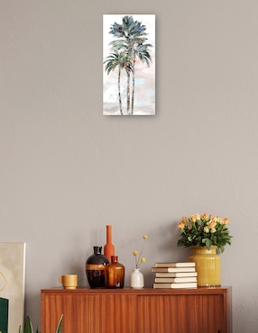 Cuadro decorativo Palmas arcoíris I técnica mixta Cuadros Jr Trópico