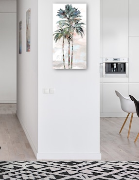 Cuadro decorativo Palmas arcoíris I técnica mixta Cuadros Jr Trópico