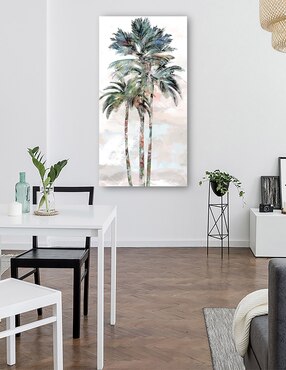Cuadro decorativo Palmas arcoíris I técnica mixta Cuadros Jr Trópico