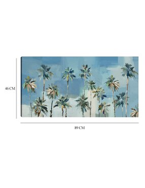 Cuadro decorativo Palmeras tropicales técnica mixta Cuadros Jr Verano