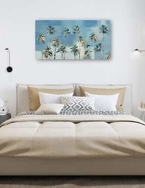 Cuadro decorativo Palmeras tropicales técnica mixta Cuadros Jr Verano