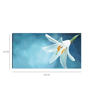 Cuadro decorativo Panel de lirio moderno suave técnica mixta Cuadros Jr Floración
