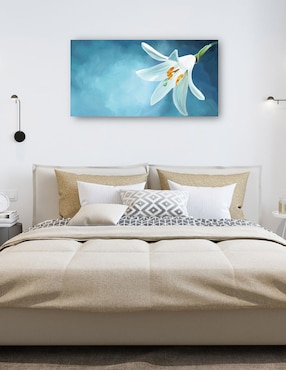 Cuadro decorativo Panel de lirio moderno suave técnica mixta Cuadros Jr Floración