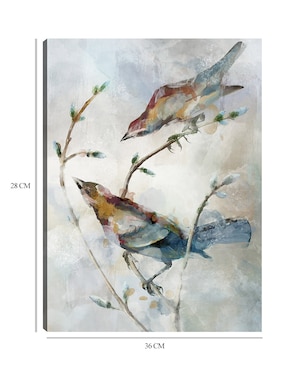Cuadro decorativo Parejas posadas I técnica mixta Cuadros Jr Aves Silvestres