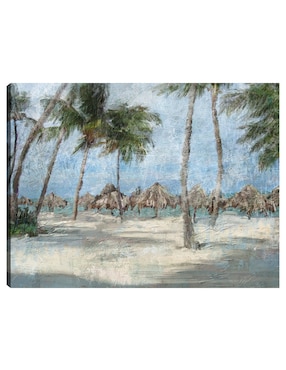 Cuadro decorativo Paseo por la playa técnica mixta Cuadros Jr Trópico