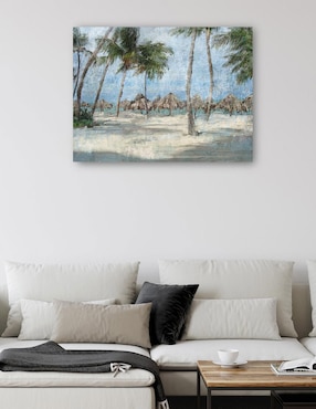 Cuadro decorativo Paseo por la playa técnica mixta Cuadros Jr Trópico