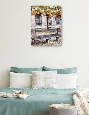 Cuadro decorativo Pausa parisina técnica mixta Cuadros Jr Lugares