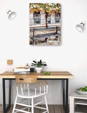 Cuadro decorativo Pausa parisina técnica mixta Cuadros Jr Lugares
