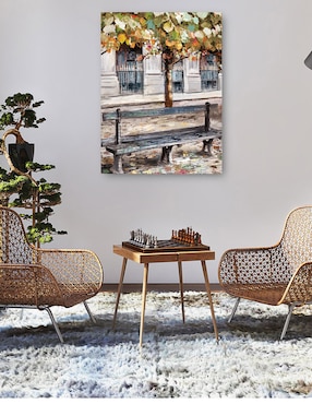 Cuadro decorativo Pausa parisina técnica mixta Cuadros Jr Lugares