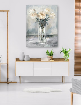 Cuadro decorativo Peonías preciosas II técnica mixta Cuadros Jr Floreros