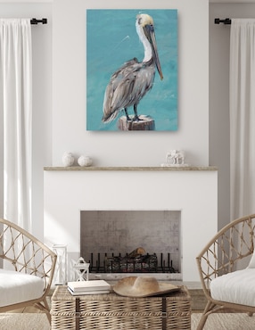 Cuadro decorativo Perca pelícano I técnica mixta Cuadros Jr Aves Silvestres