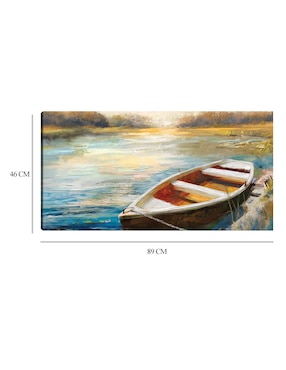 Cuadro decorativo Pausa del lago técnica mixta Cuadros Jr Lagos