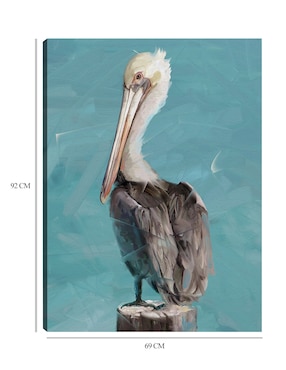 Cuadro decorativo Perca pelícano II técnica mixta Cuadros Jr Aves Silvestres
