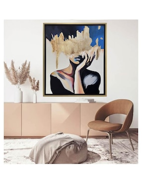 Pintura Gold Ocean Lady técnica acrílico Lune Art Gallery Mar