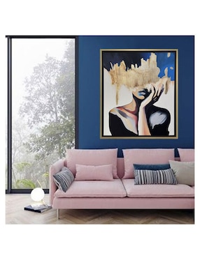 Pintura Gold Ocean Lady técnica acrílico Lune Art Gallery Mar