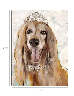 Cuadro decorativo Perrito divas IV técnica mixta Cuadros Jr Animales Domésticos