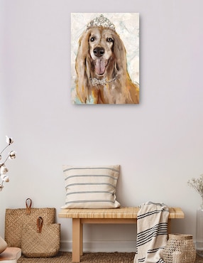 Cuadro decorativo Perrito divas IV técnica mixta Cuadros Jr Animales Domésticos