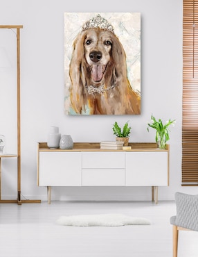 Cuadro decorativo Perrito divas IV técnica mixta Cuadros Jr Animales Domésticos