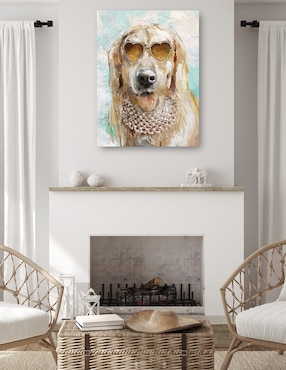 Cuadro decorativo Perrito divas II técnica mixta Cuadros Jr Animales Domésticos