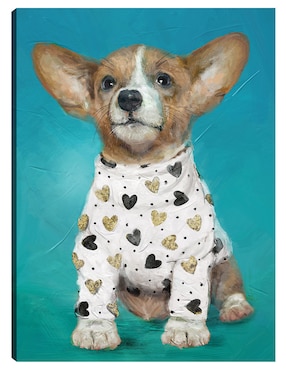 Cuadro decorativo PJ cachorros IV técnica mixta Cuadros Jr Animales Domésticos