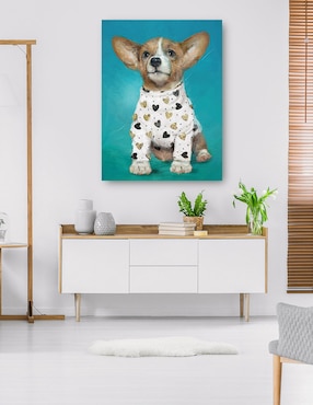 Cuadro decorativo PJ cachorros IV técnica mixta Cuadros Jr Animales Domésticos