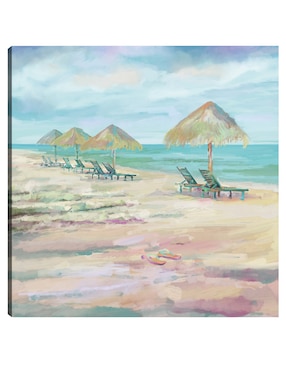 Cuadro decorativo Playa luz feliz técnica mixta Cuadros Jr Playas