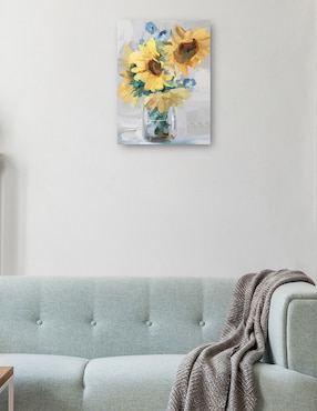 Cuadro decorativo Petite Fleurs Girasoles II técnica mixta Cuadros Jr Girasoles