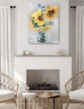 Cuadro decorativo Petite Fleurs Girasoles II técnica mixta Cuadros Jr Girasoles