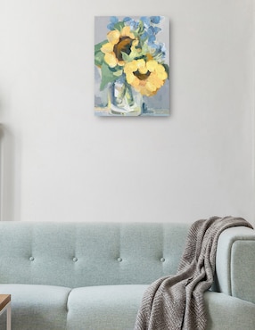 Cuadro decorativo Petite Fleurs Girasoles I técnica mixta Cuadros Jr Girasoles